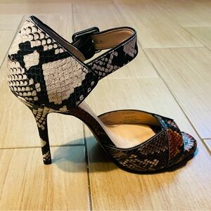 Women's Snakeskin High Heel Sandals